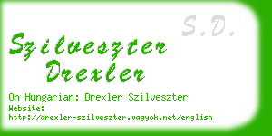 szilveszter drexler business card